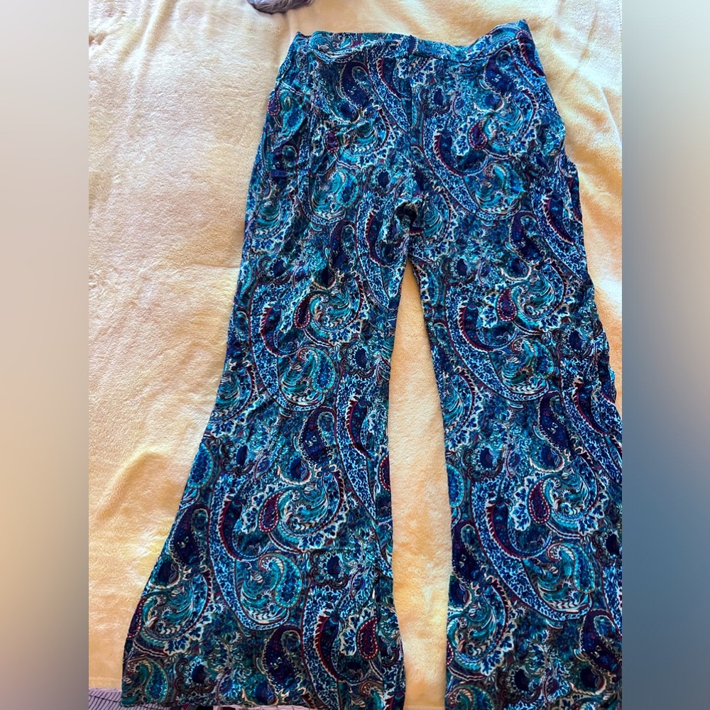 Retro wide leg pants